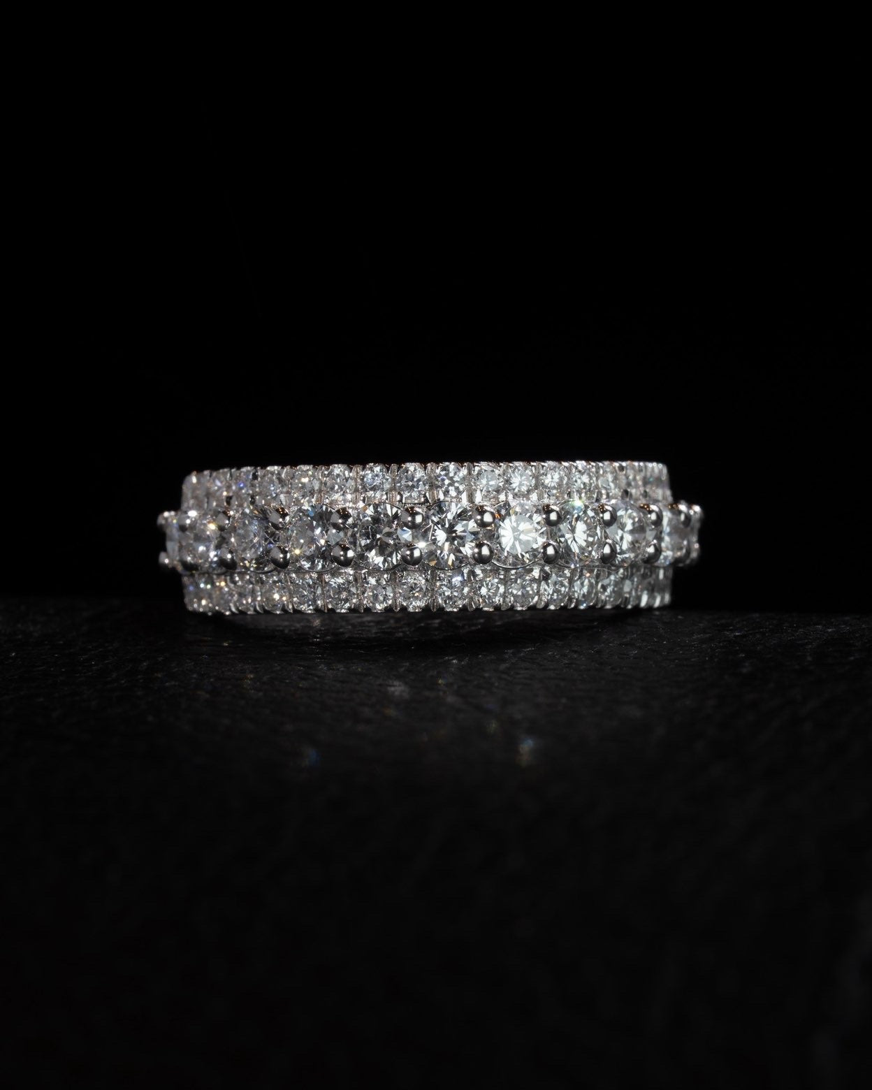 925 Silver half band “Eternity” Ring VVS diamond