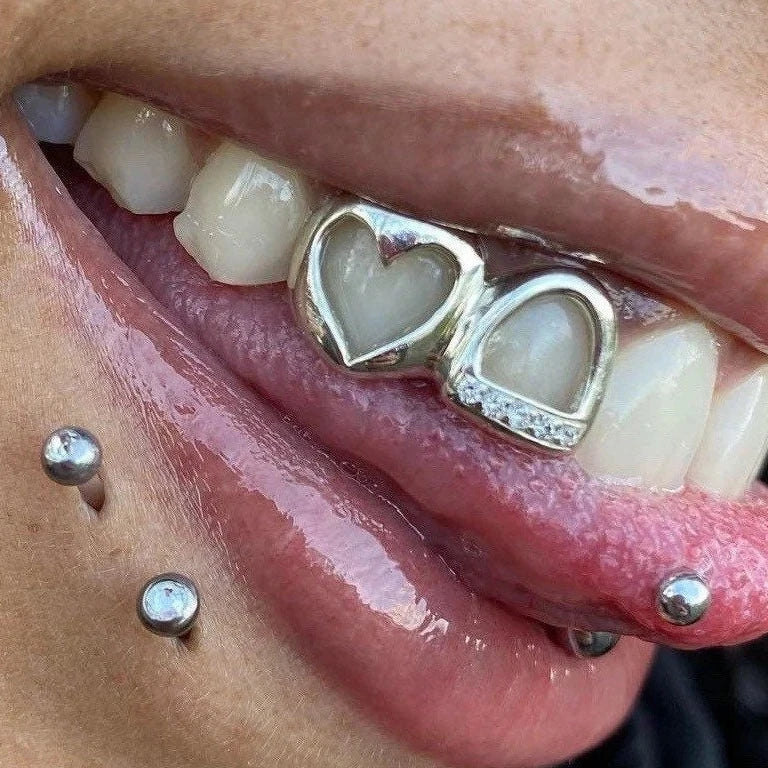 Double Window With Heart Grillz front view