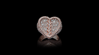 New style “HEARTBREAK” 9 Carat solid Gold VVS ring