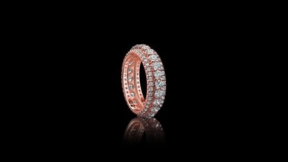 9 Carat solid White/ Yellow/ Rose Gold full band “ ETERNITY” ring VVS